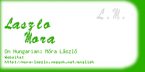 laszlo mora business card